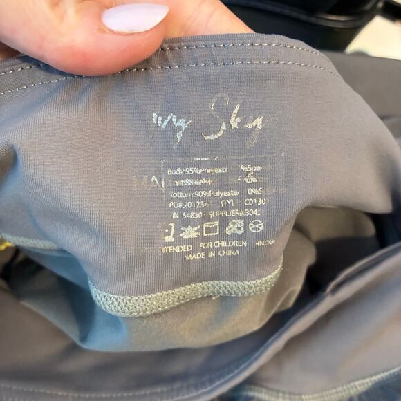 Ivy Sky Performance Active Shorts Womens Small Grey Yellow Visible Running Lined - Picture 5 of 6